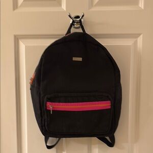 Baggallini Black Nylon Backpack with Pink and Orange Accents. NWOT.